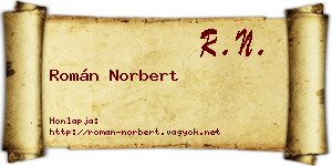 Román Norbert névjegykártya